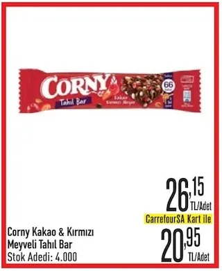 Corny Kakao & Kırmızı Meyveli Tahıl Bar
