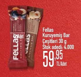 Fellas Kuruyemiş Bar Çeşitleri 30 G