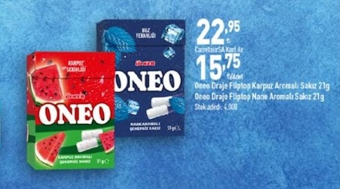 Oneo Draje Fliptop Karpuz Aromalı Sakız 21G