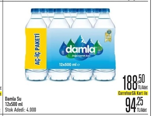 Damla Su 12X500 Ml