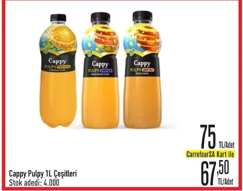 Cappy Pulpy 1 L Çeşitleri