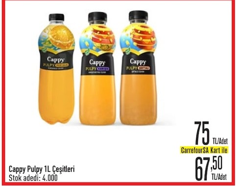 Cappy Pulpy 1 L Çeşitleri