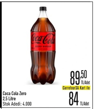 Coca Cola Zero 2.5 Litre