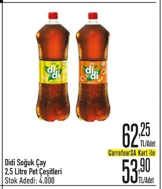 Didi Soğuk Çay 2.5 Litre Pet Çeşitleri