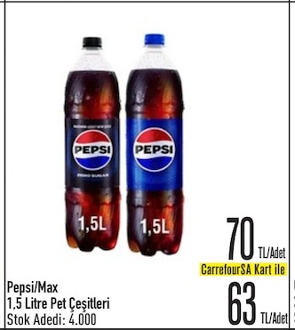 Pepsi/Max 1.5 Litre Pet Çeşitleri