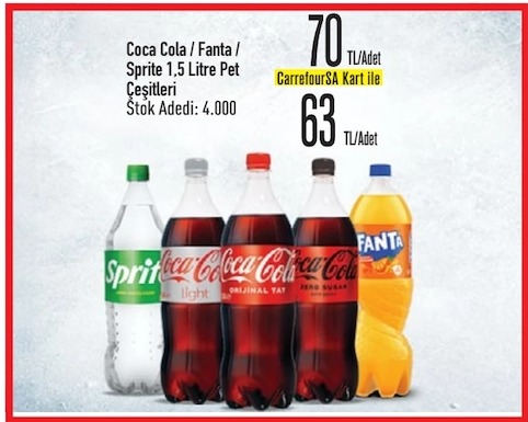 Coca Cola / Fanta / Sprite 1,5 Litre Pet Çeşitleri