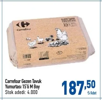 Carrefour Gezen Tavuk Yumurtası 15'Li M Boy