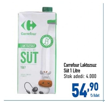 Carrefour Laktozsuz Süt 1 Litre