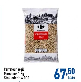 Carrefour Yeşil Mercimek 1 Kg