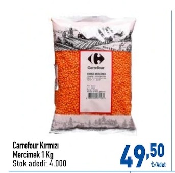 Carrefour Kırmızı Mercimek 1 Kg