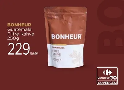 Bonheur Guatemala Filtre Kahve 250G