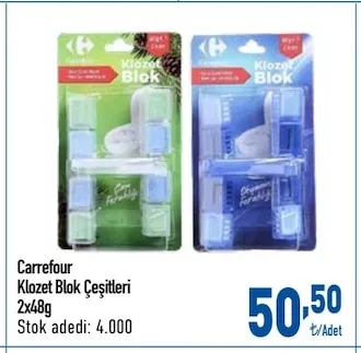 Carrefour Klozet Blok Çeşitleri 2X48G