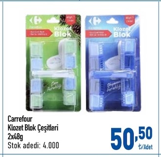 Carrefour Klozet Blok Çeşitleri 2X48G