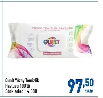 Qualt Yüzey Temizlik Havlusu 100'Lü