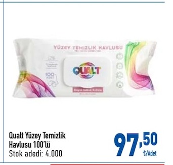 Qualt Yüzey Temizlik Havlusu 100'Lü