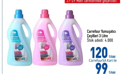 Carrefour Yumuşatıcı Çeşitleri 3 Litre