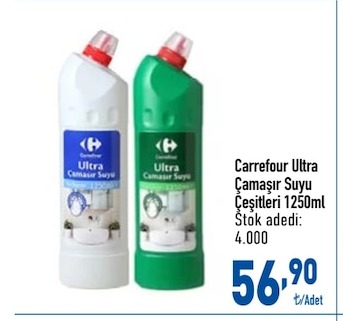 Carrefour Ultra Çamaşır Suyu Çeşitleri 1250Ml