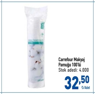 Carrefour Makyaj Pamuğu 100'Lü