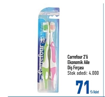 Carrefour 2'Li Ekonomik Aile Diş Fırçası