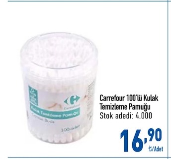 Carrefour 100'Lü Kulak Temizleme Pamuğu