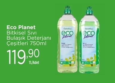 Eco Planet Bitkisel Sıvı Bulaşık Deterjanı Çeşitleri 750Ml