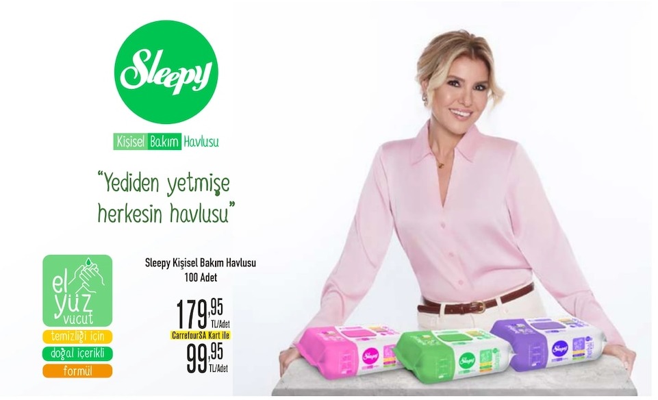 Sleepy Kişisel Bakım Havlusu 100 Adet