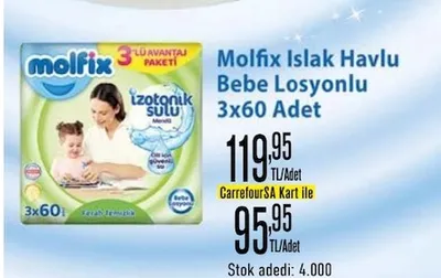 Molfix Islak Havlu Bebe Losyonlu 3X60 Adet