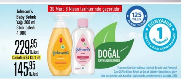 Johnson'S Baby Bebek Yağı 200 Ml