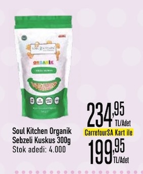 Soul Kitchen Organik Sebzeli Kuskus 300G