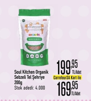 Soul Kitchen Organik Sebzeli Tel Şehriye 200G