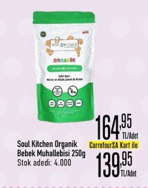 Soul Kitchen Organik Bebek Muhallebisi 250G