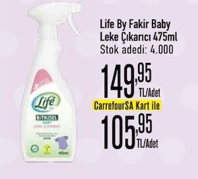 Life By Fakir Baby Leke Çıkarıcı 475Ml
