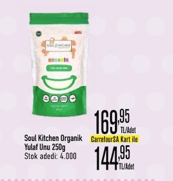 Soul Kitchen Organik Yulaf Unu 250G