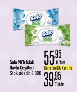 Solo 90'Lı Islak Havlu Çeşitleri