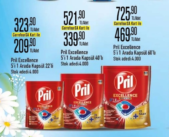 Pril Excellence 5'İ 1 Arada Kapsül 22'Li