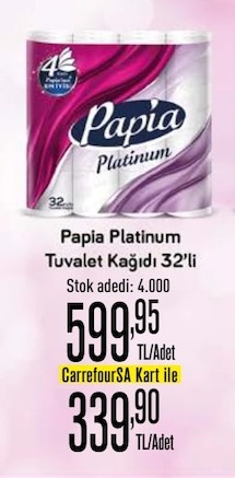 Papia Platinum Tuvalet Kağıdı 32'Li
