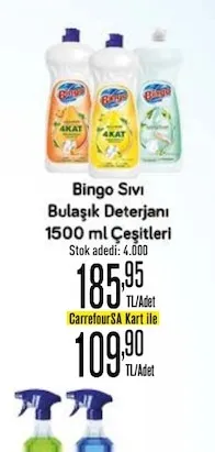 Bingo Sıvı Bulaşık Deterjanı 1500 Ml Çeşitleri