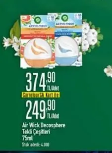 Air Wick Decosphere Tekli Çeşitleri 75Ml