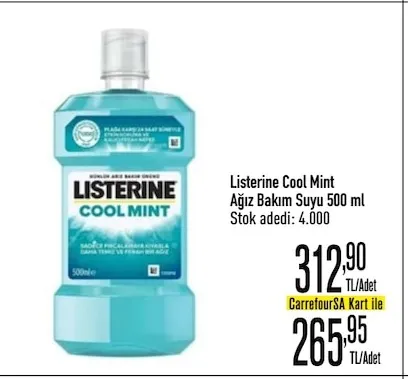 Listerine Cool Mint Ağız Bakım Suyu 500 Ml