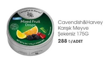 Cavendish&Harvey Karışık Meyve Şekersiz 175G