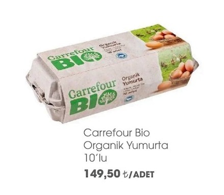 Carrefour Bio Organik Yumurta 10'Lu