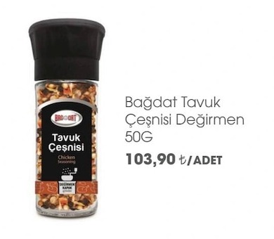 Bağdat Tavuk Çeşnisi Değirmen 50G