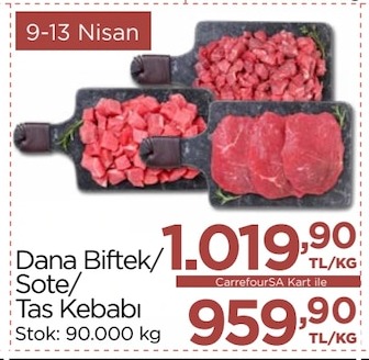 Dana Biftek/ Sote/ Tas Kebabı
