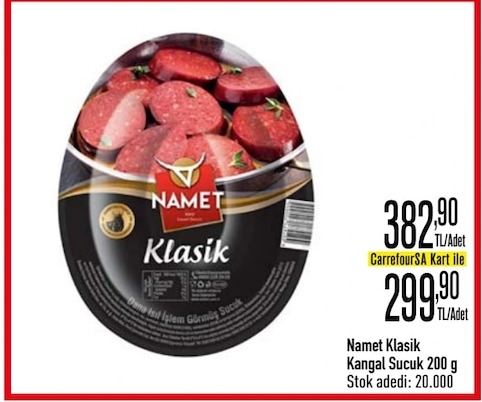 Namet Klasik Kangal Sucuk 200 G