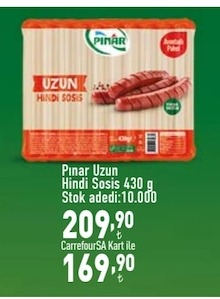 Pınar Uzun Hindi Sosis 430 G