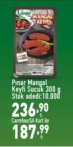 Pınar Mangal Keyfi Sucuk 300 G