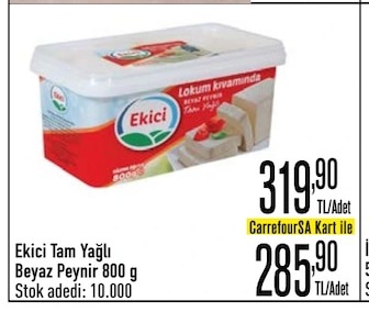 Ekici Tam Yağlı Beyaz Peynir 800 G