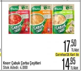Knorr Çabuk Çorba Çeşitleri