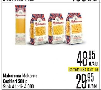 Makaroma Makarna Çeşitleri 500 G