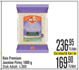 Reis Premium Jasmine Pirinç 1000 G